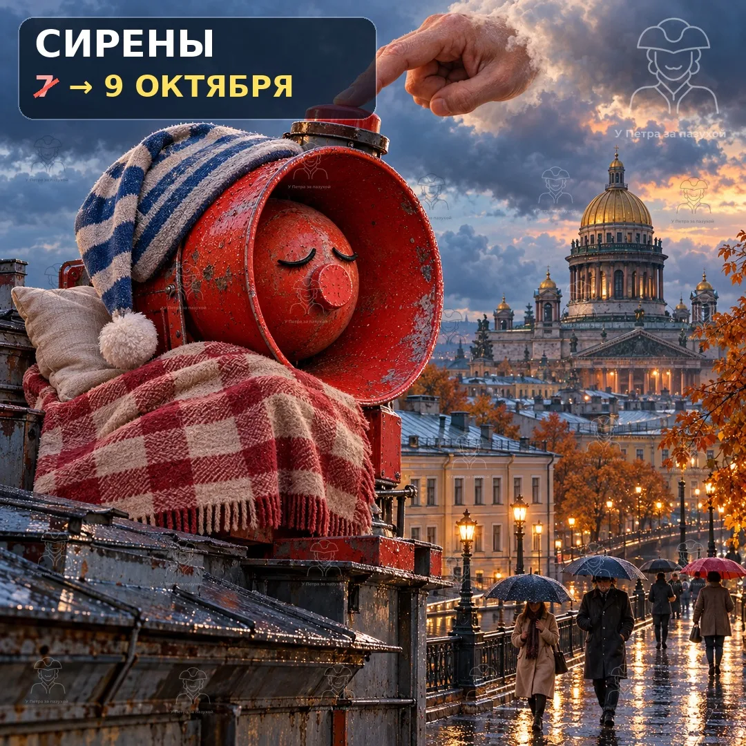 ⚡️ Сирены в Петербурге включат 9 октября вместо 7-го