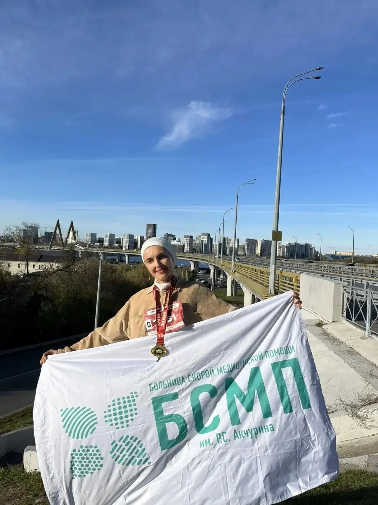 Медицинская сестра отделения кардиологии №3 БСМП Гульгена Гильмуханова приняла участие ...