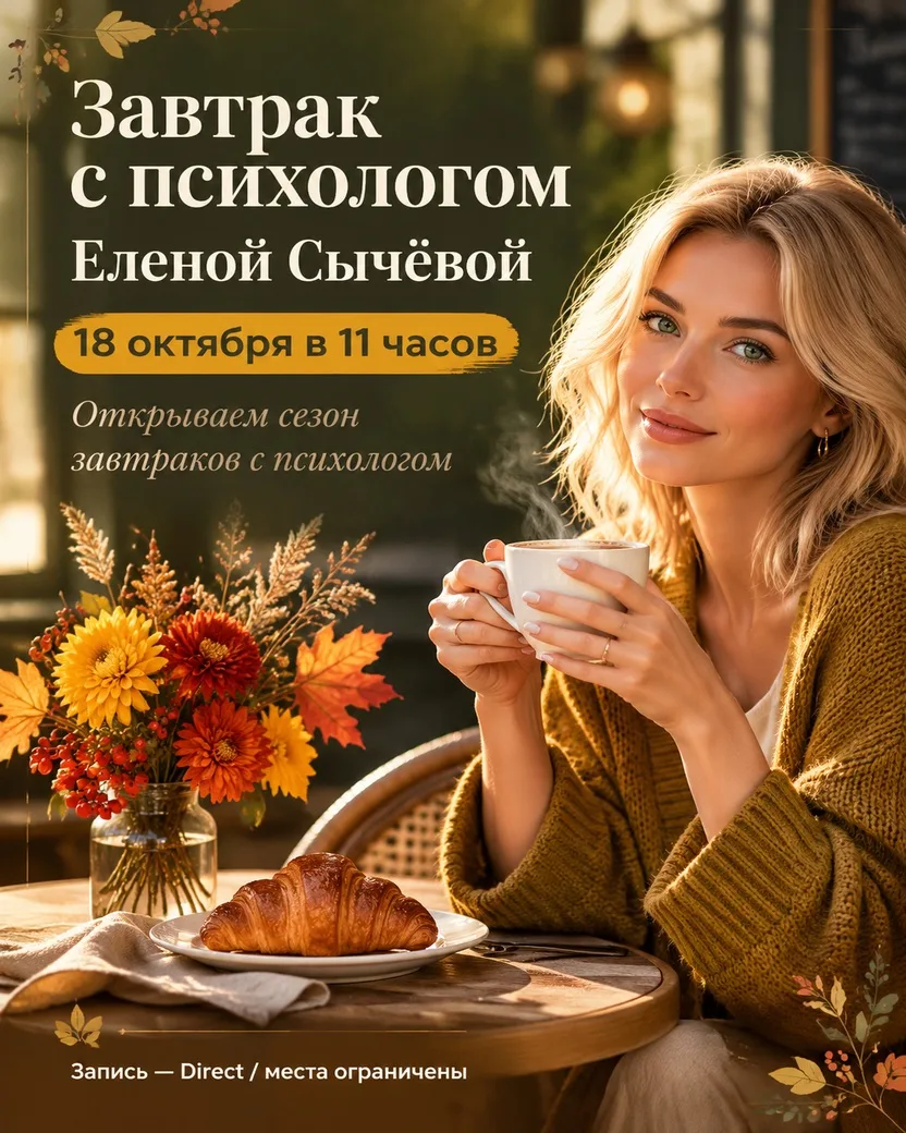 Ура, мои хорошие! Открываем долгожданный сезон завтраков с психологом ❤️🫰