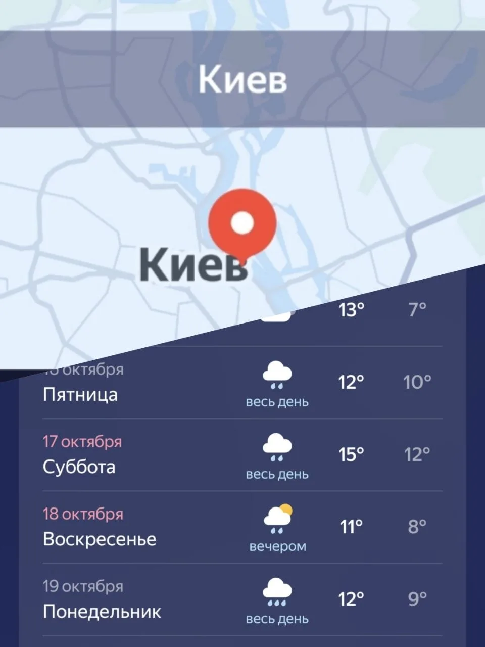 С пятницы погода в Киеве ожидается "совсем не очень".