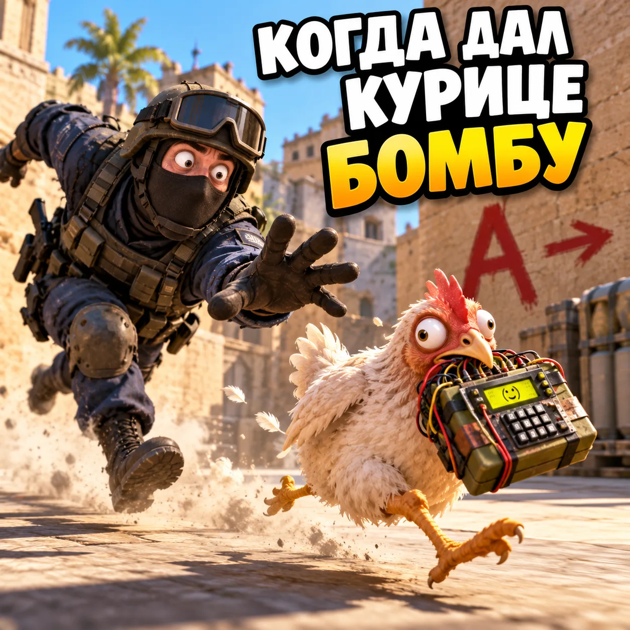Когда дал курице бомбу