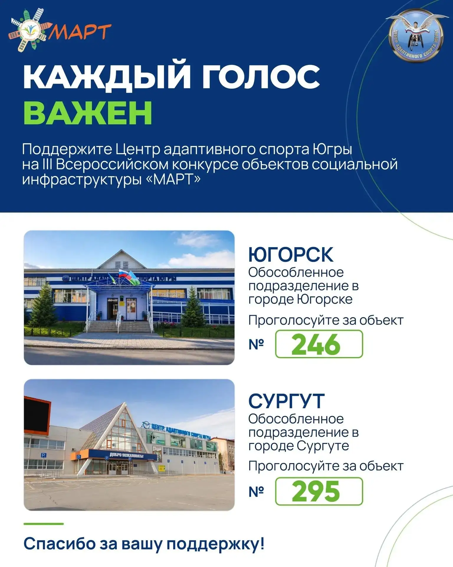 📢Отдайте свой голос за развитие адаптивного спорта Югры!