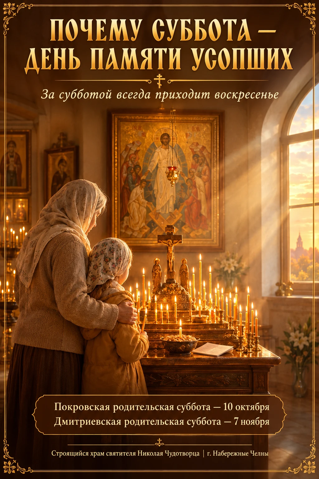 ☦️ ПОЧЕМУ СУББОТА — ДЕНЬ ПАМЯТИ УСОПШИХ ☦️