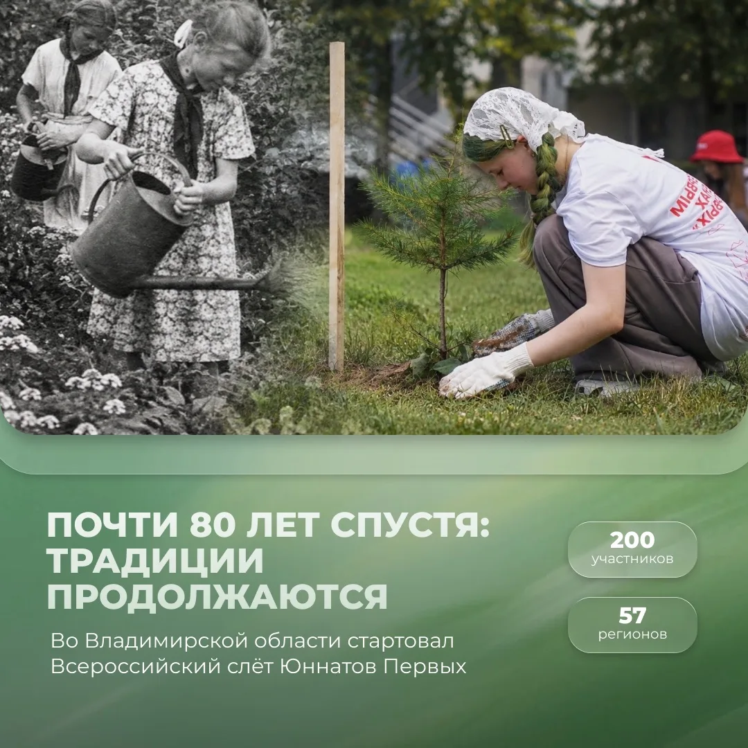 🌱 Почти 80 лет спустя: Владимирская область принимает Всероссийский слёт юннатов