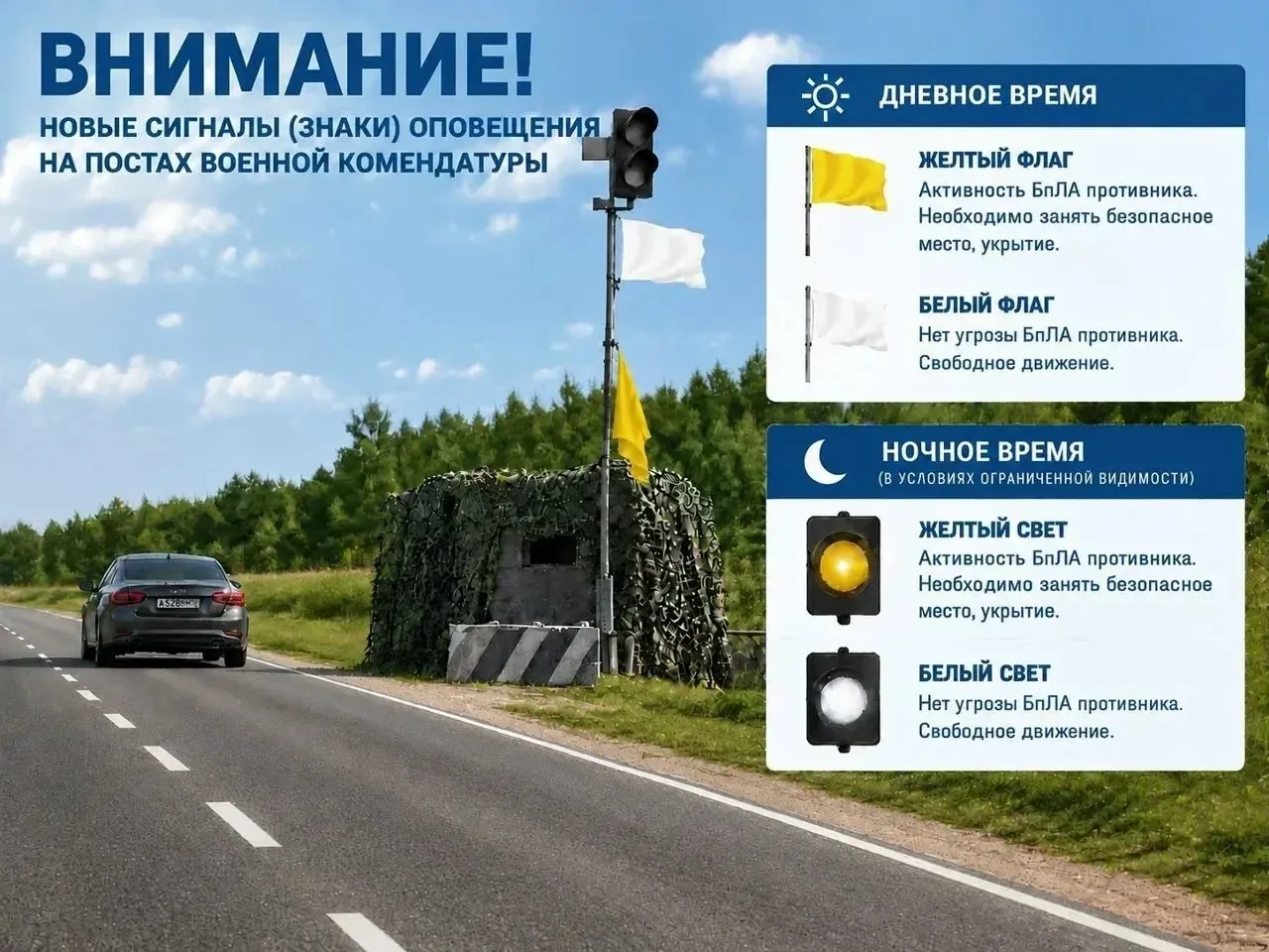 🌀‼️Цветовую систему оповещения об угрозе БПЛА ввели в Новозыбкове