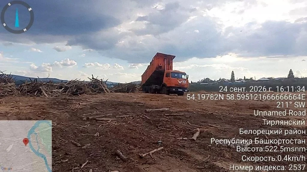 🪵 У реки Белой в Башкирии древесину сбрасывали прямо на почву