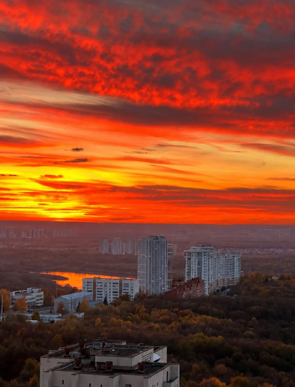 😍Шикарный закат в Уфе.
