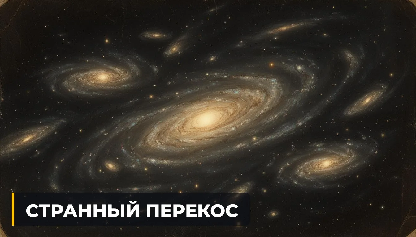 🌌 ДВЕ ТРЕТИ ГАЛАКТИК КРУТЯТСЯ В ОДНУ СТОРОНУ