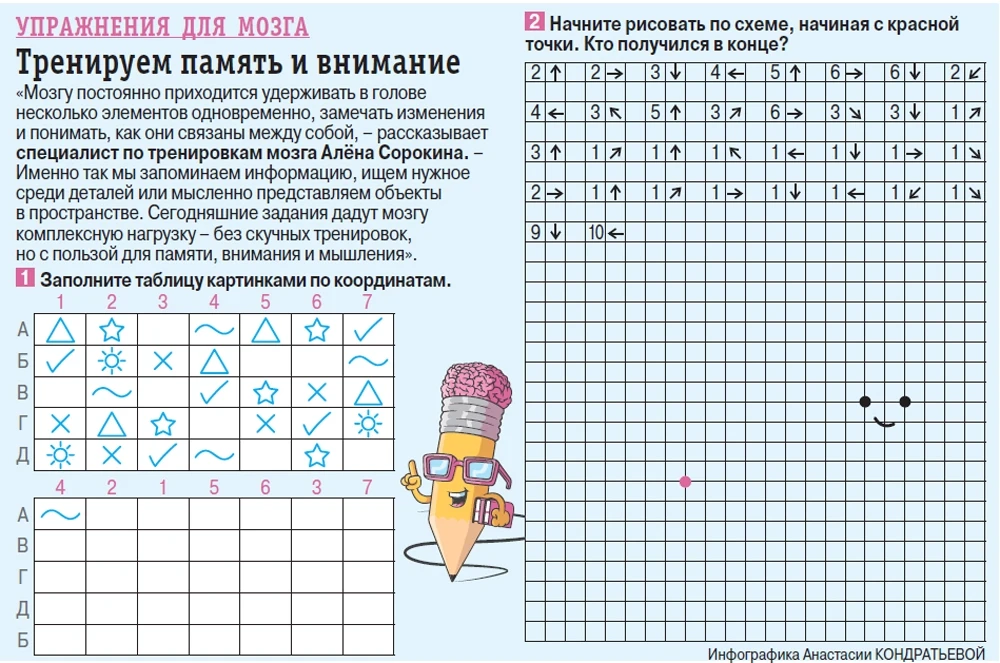 Тренируем память и внимание - новый комплекс нейроупражнений!