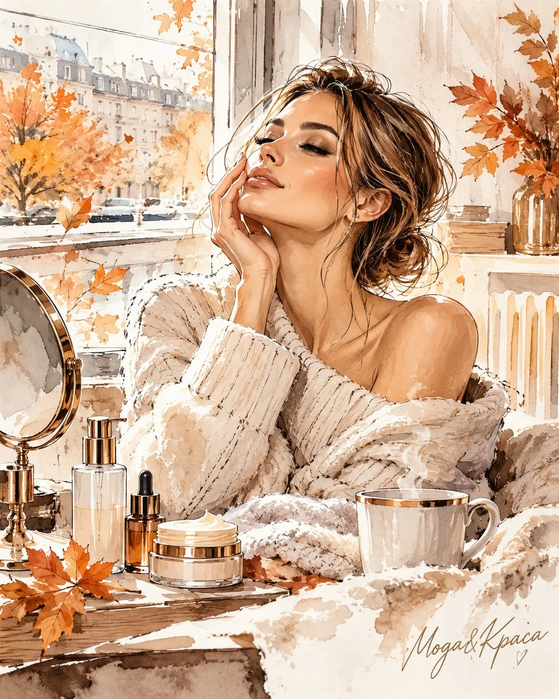 Осень включила отопление. А наша кожа, кажется, не давала на это согласия! 🍂