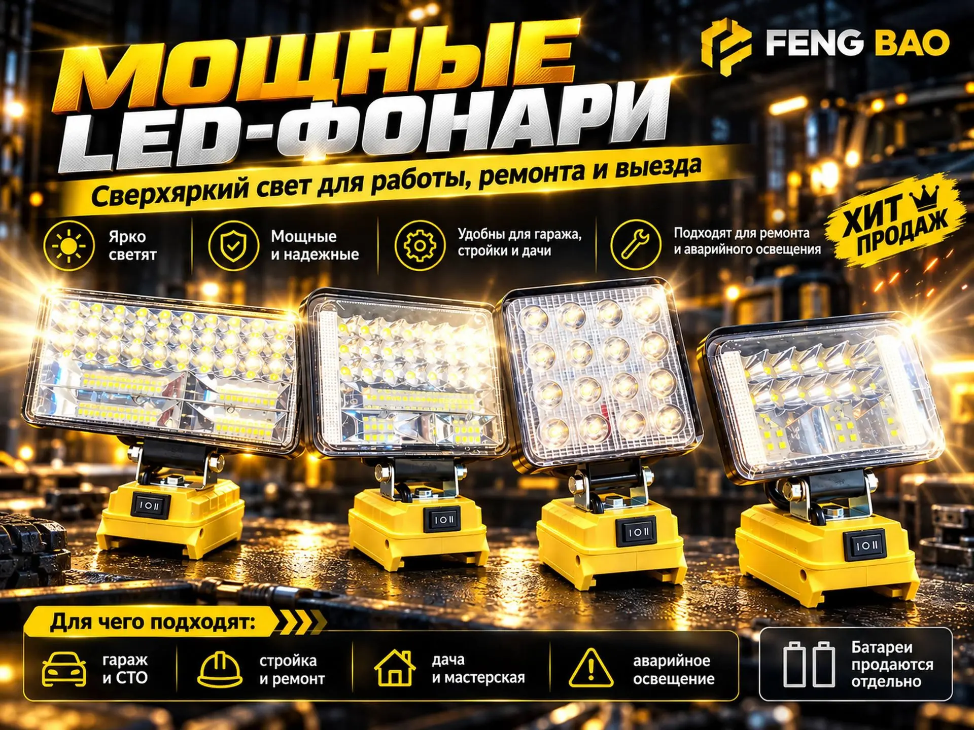 🔥 ХИТ ПРОДАЖ! МОЩНЫЕ LED-ФОНАРИ FENG BAO! 🔦💡