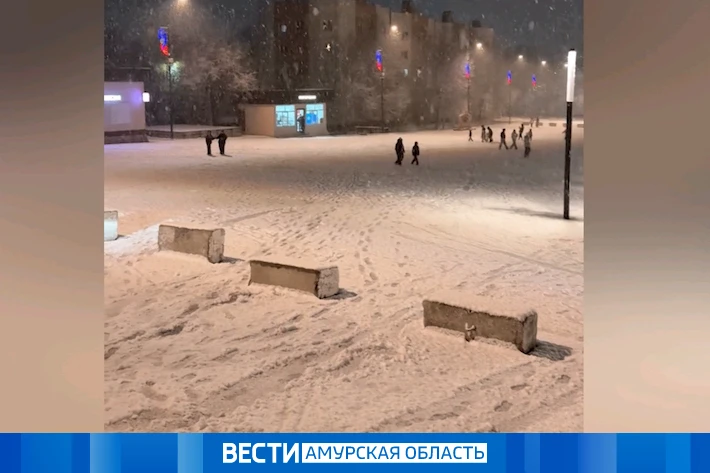 8 сантиметров снега: циклон накрыл Тынду осадками