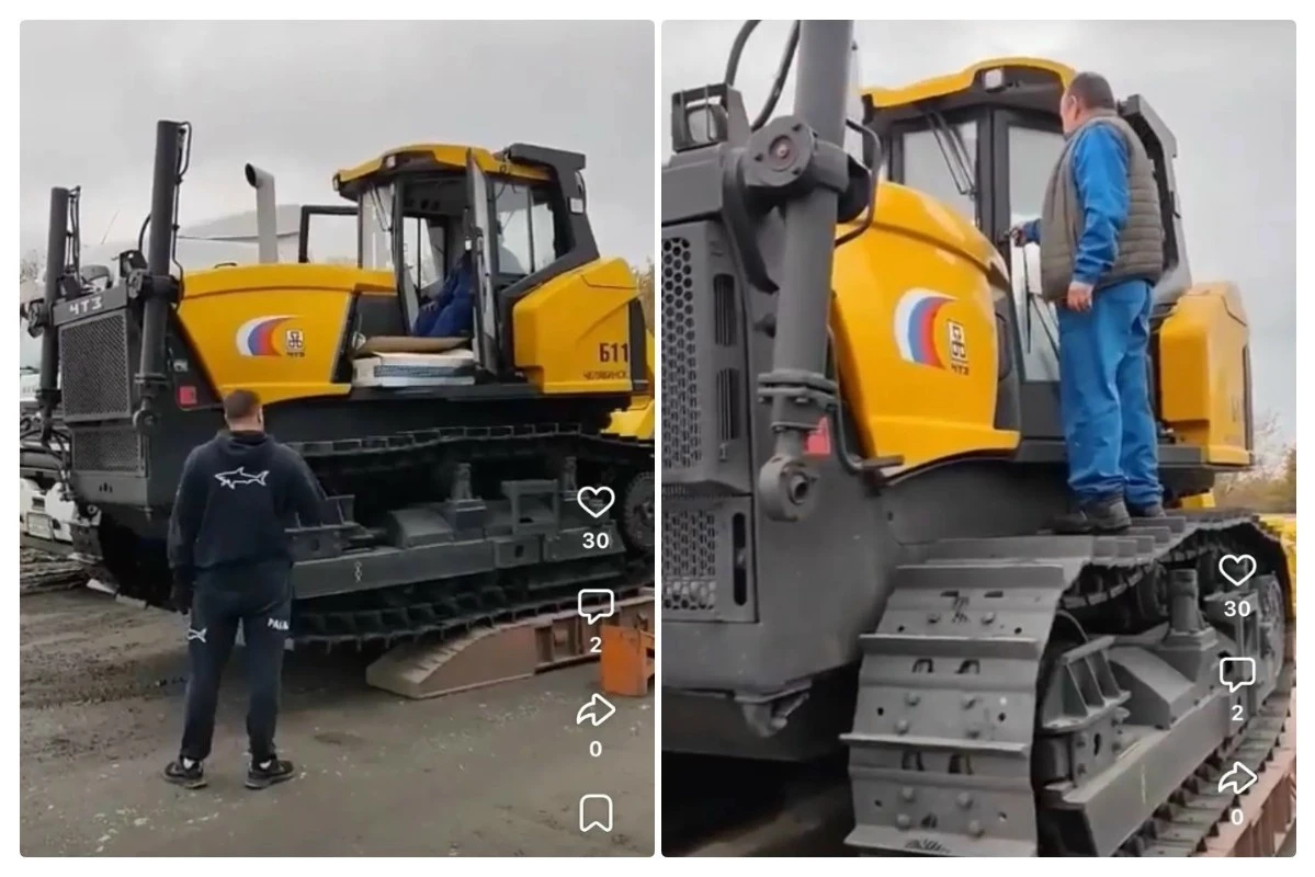 В Бердск из Челябинска привезли новый бульдозер для полигона ТКО