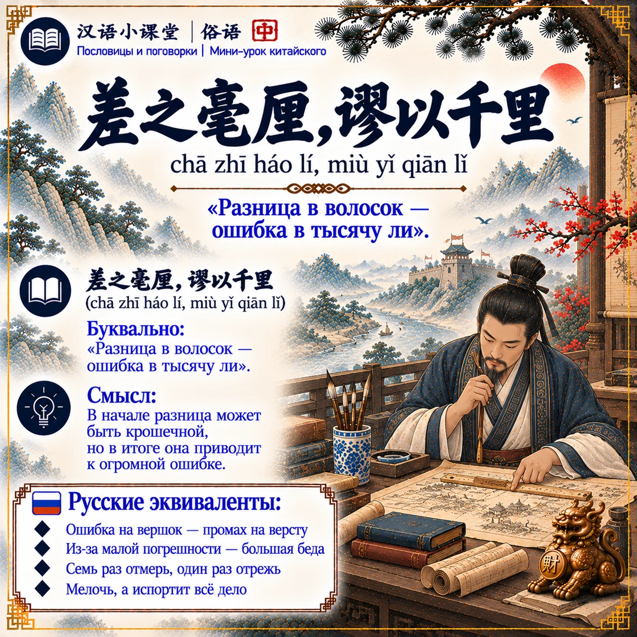 🇨🇳 汉语小课堂 | 俗语 🀄 | Пословицы и поговорки