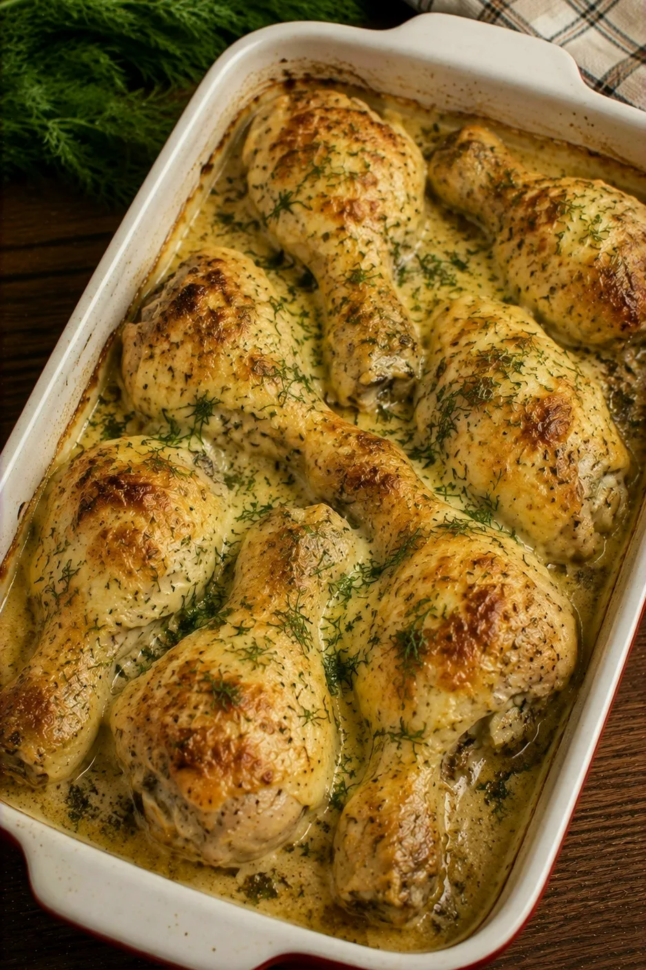 Курица в сметанно-чесночном соусе под сырной корочкой
