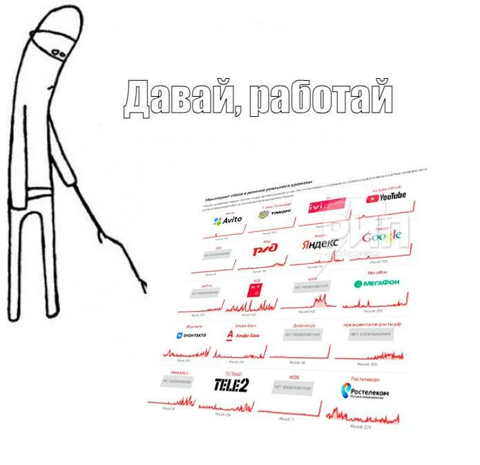 Сбой затронул российские интернет-сервисы