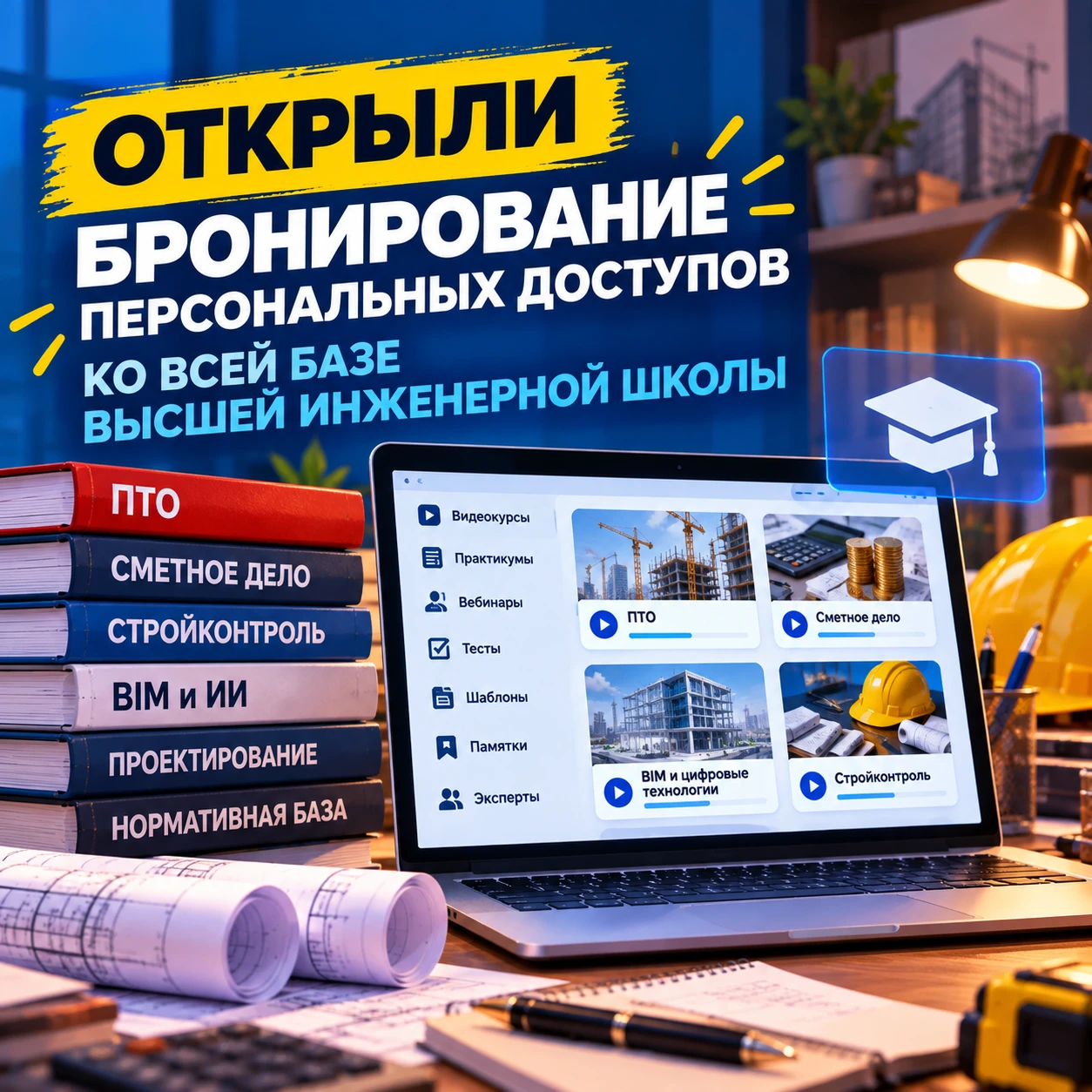Открыли бронирование персональных доступов ко всей базе Высшей инженерной школы.