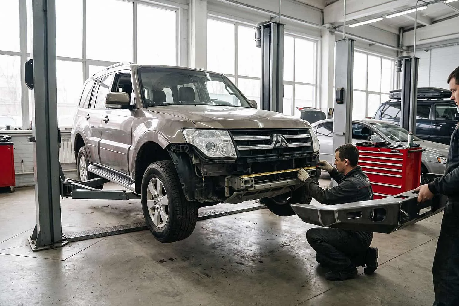 Силовой бампер на Pajero 4: «паджеро» в заголовке ещё не ваш рамник