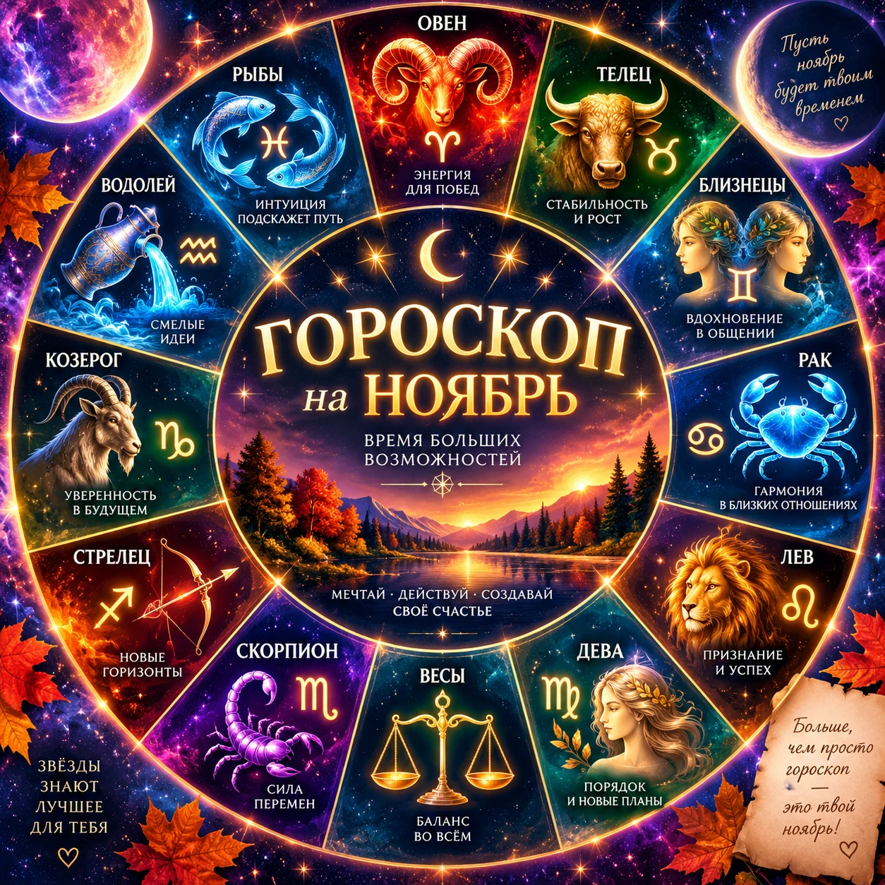 ГОРОСКОП 💫 Овны на Ноябрь И помните про ту необъяснимую магию, которая окружает вас в ...