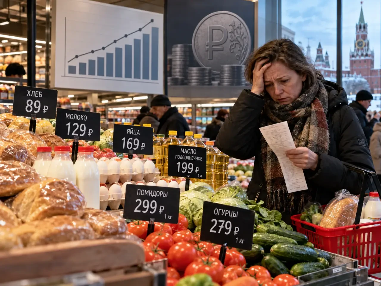 Инфляция в России: октябрь начался с роста цен