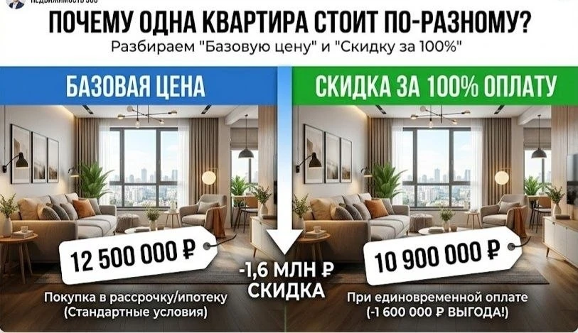Почему одна и та же квартира стоит по-разному? 🤔