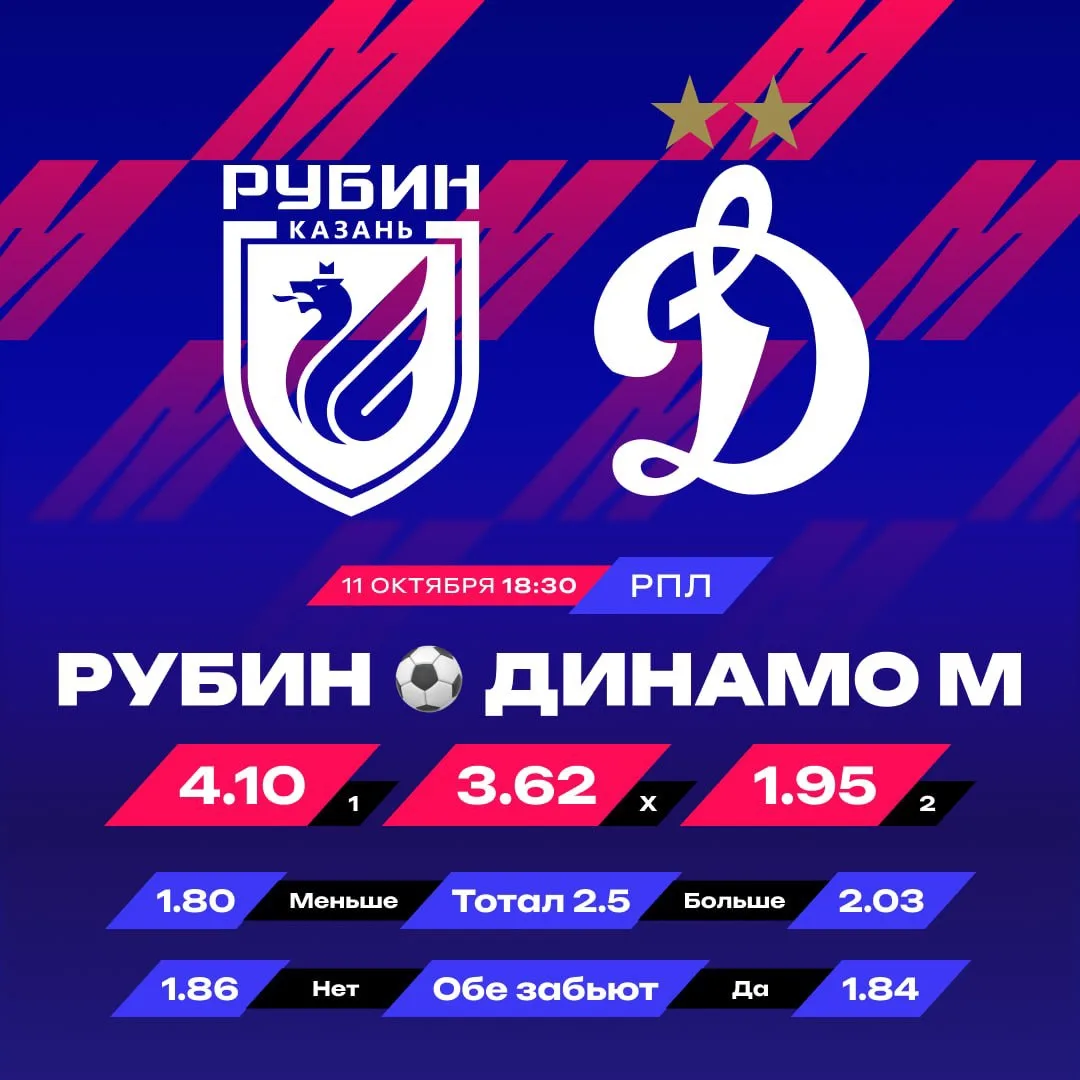🤝  Лови голы в матче «Рубин» — «Динамо»