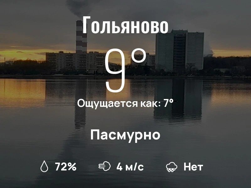 Что с погодой в Гольяново?