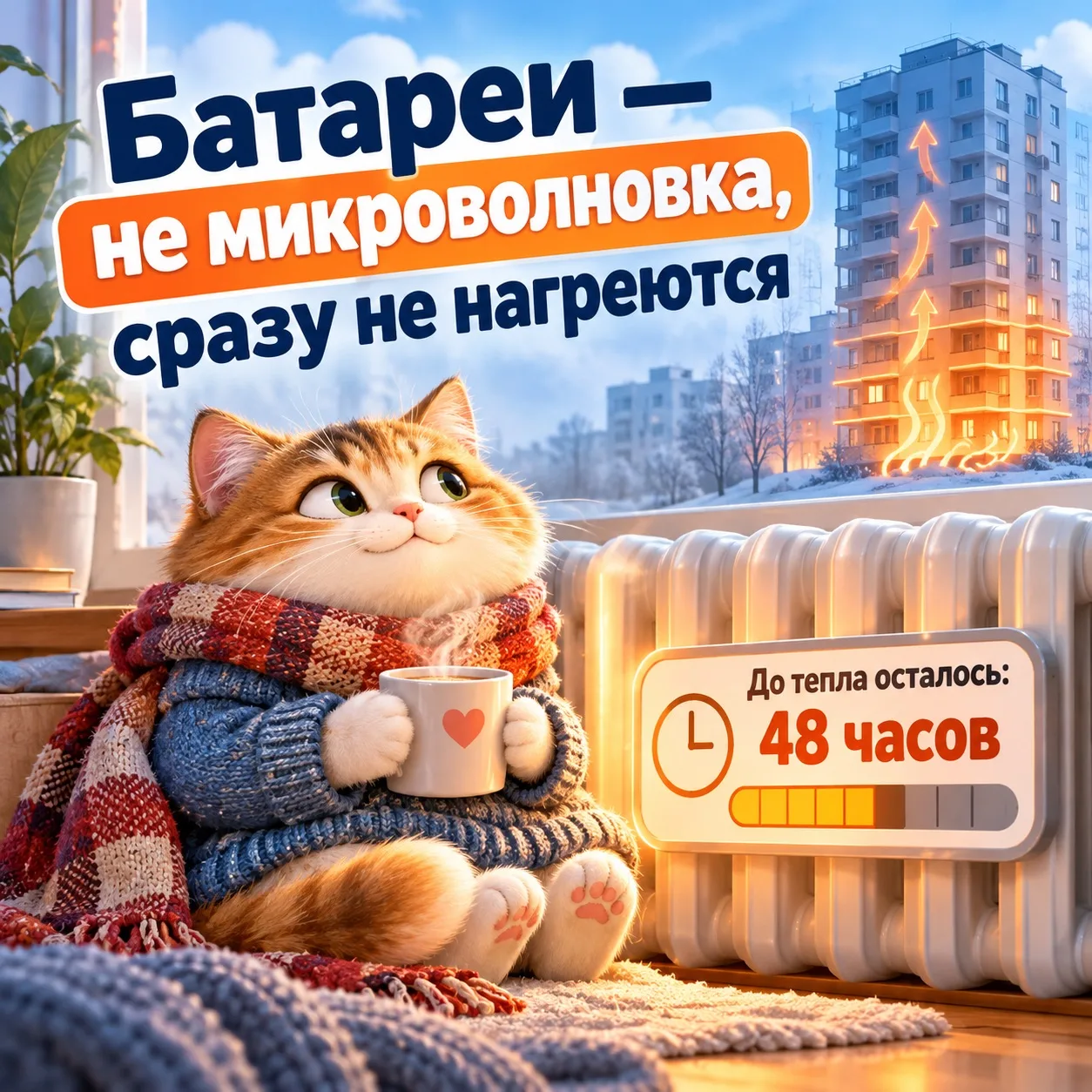 Почему тепло в доме появляется не сразу?