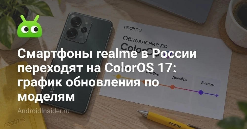 Когда смартфоны realme получат ColorOS 17 и что это значит для владельцев в России