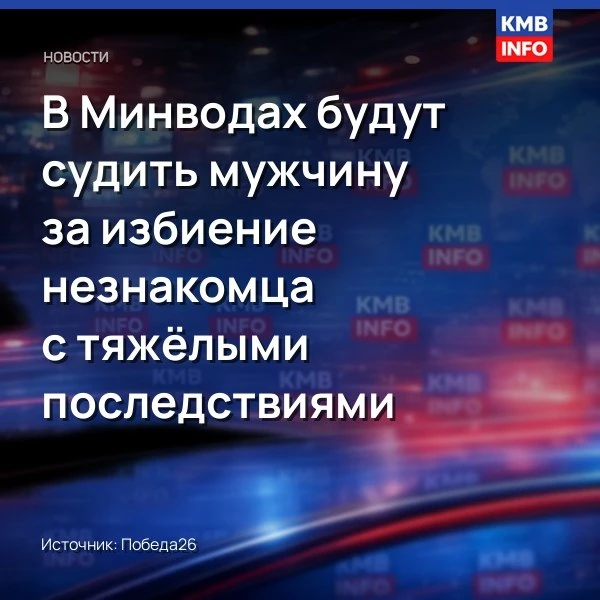 В Минводах будут судить мужчину за избиение незнакомца с тяжёлыми последствиями