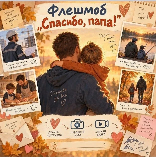 🎉 Онлайн‑флешмоб «Спасибо, папа!» — запускаем вместе! 🎉