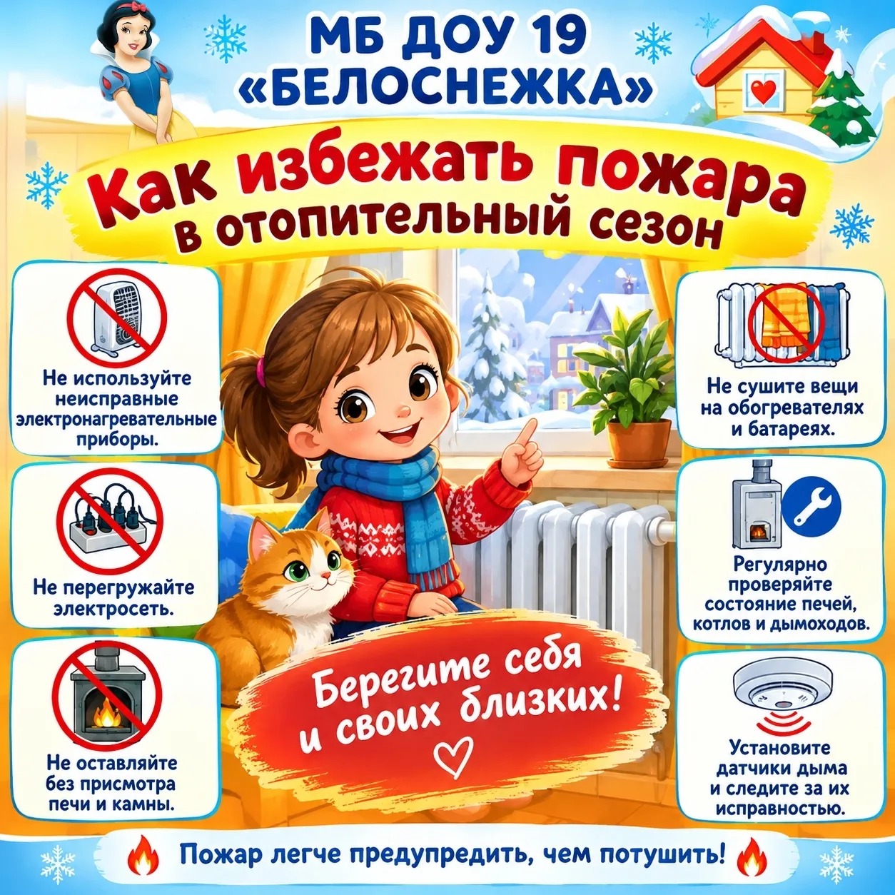 🔥 Безопасность детей — забота взрослых! Отопительный сезон: правила, которые спасают ж...