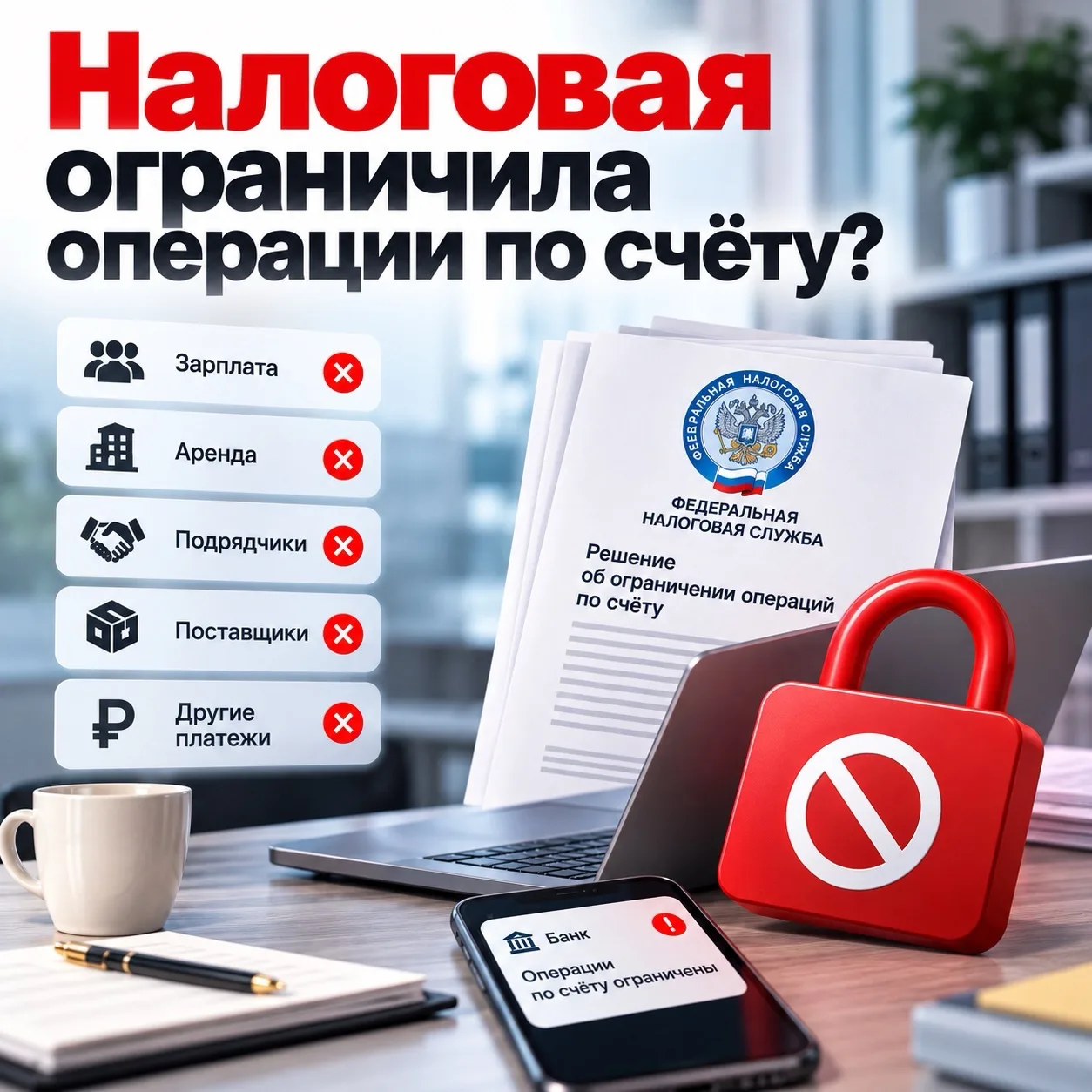 ⚠️Налоговая ограничила операции по счёту — что делать?