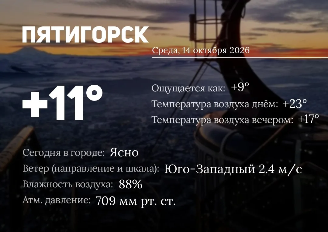 ☀️ Доброе утро, Пятигорск!