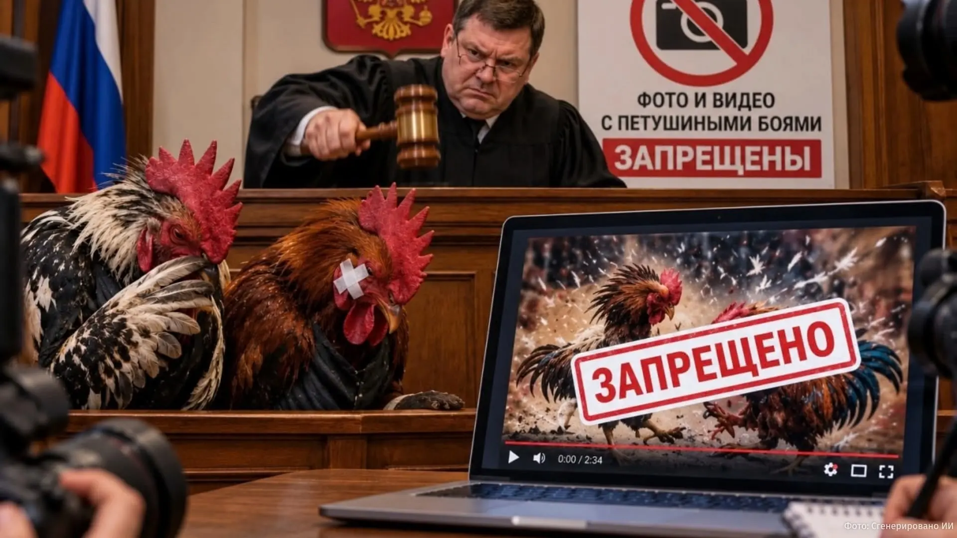 🐓 «К важным новостям»: в России запретили распространять видео с петушиными боями