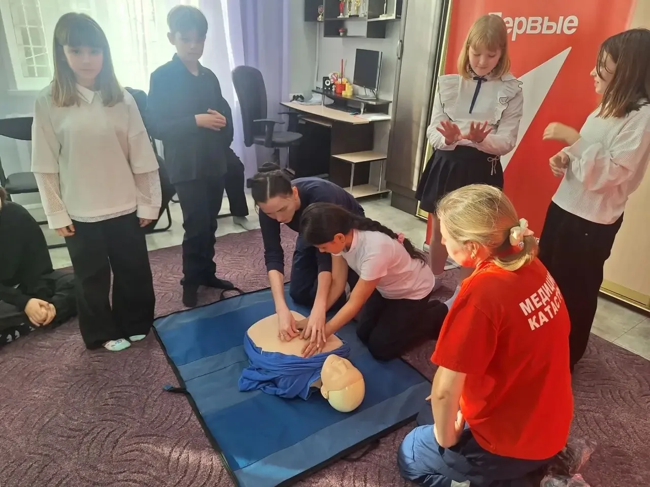 Наши пятиклассники - юные спасатели!🚑 Готовимся к муниципальному этапу Всероссийского ...