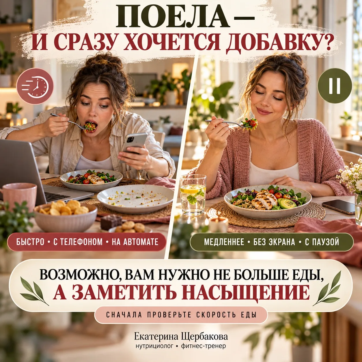 «Я ТОЛЬКО ЧТО ПОЕЛА, НO УЖЕ ХОЧУ ДОБАВКУ»