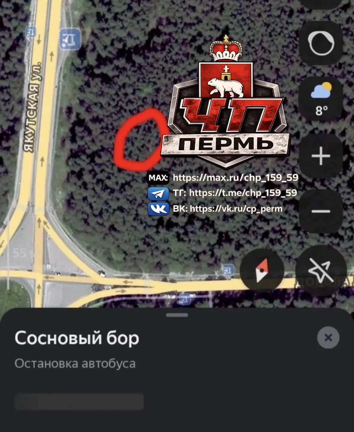 ⚡️В Перми мужчина напал на девушку со спины у остановки «Сосновый бор».