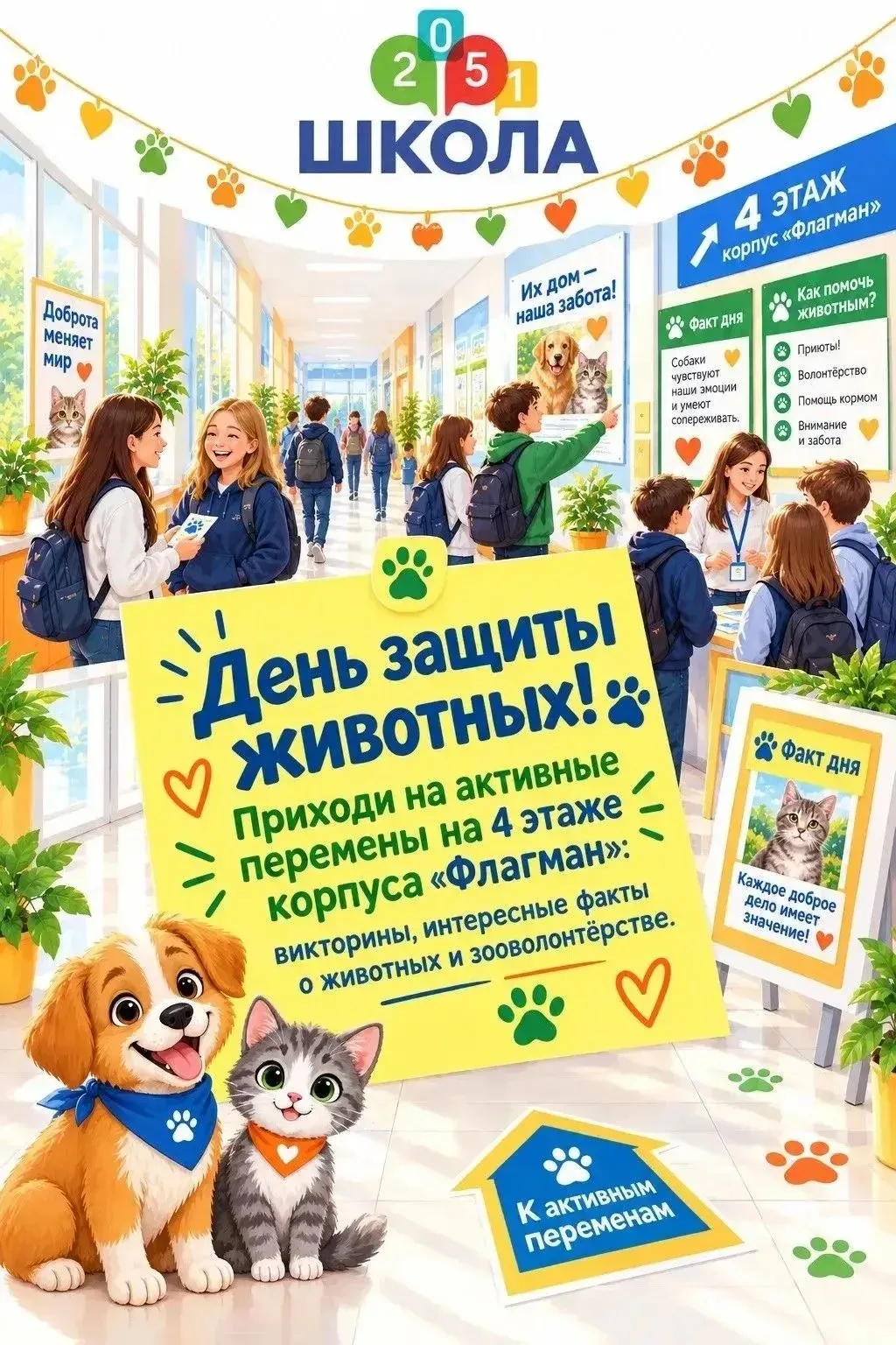 🎉 День защиты животных: активные перемены прошли на ура! 🎉