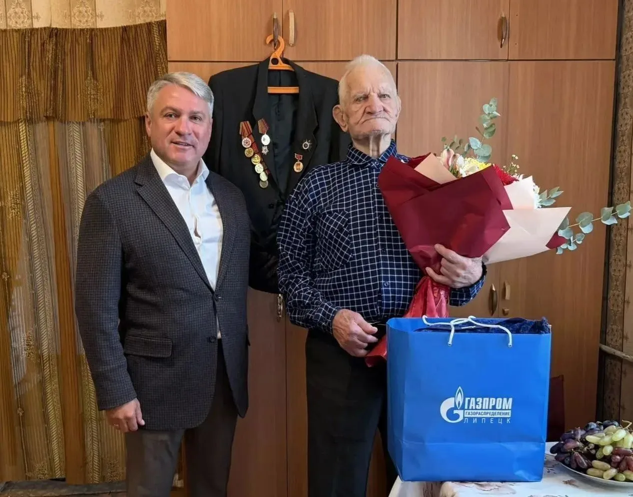 100-летие отметил ветеран Великой Отечественной из Доброго. Василий Сергеевич Левин в п...