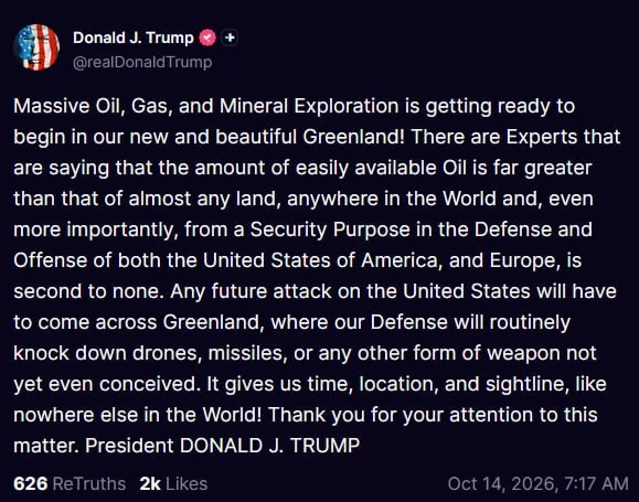 🛢 Американцы собрались в Гренландию за нефтью