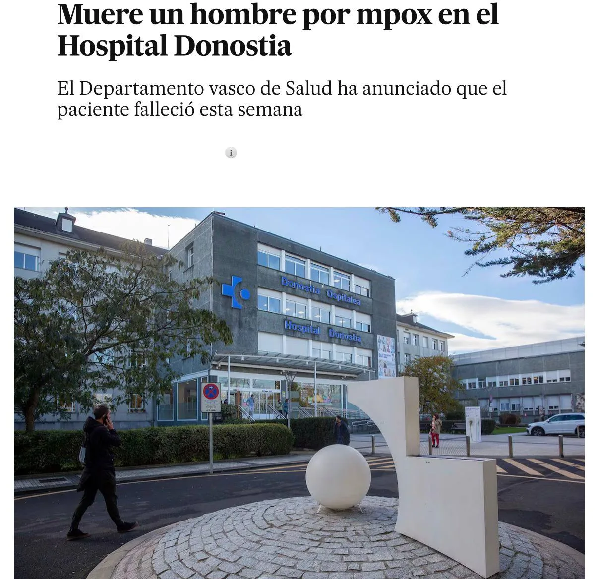 ⚡️В Испании 61-летний мужчина умер после заражения оспой обезьян, — El Pais.