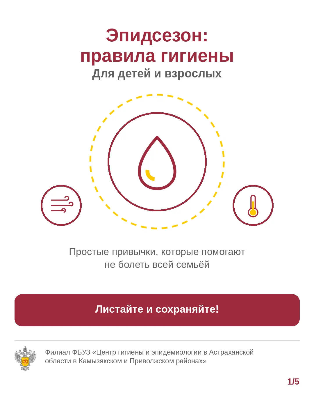 🍂 Эпидсезон: правила гигиены для детей и взрослых