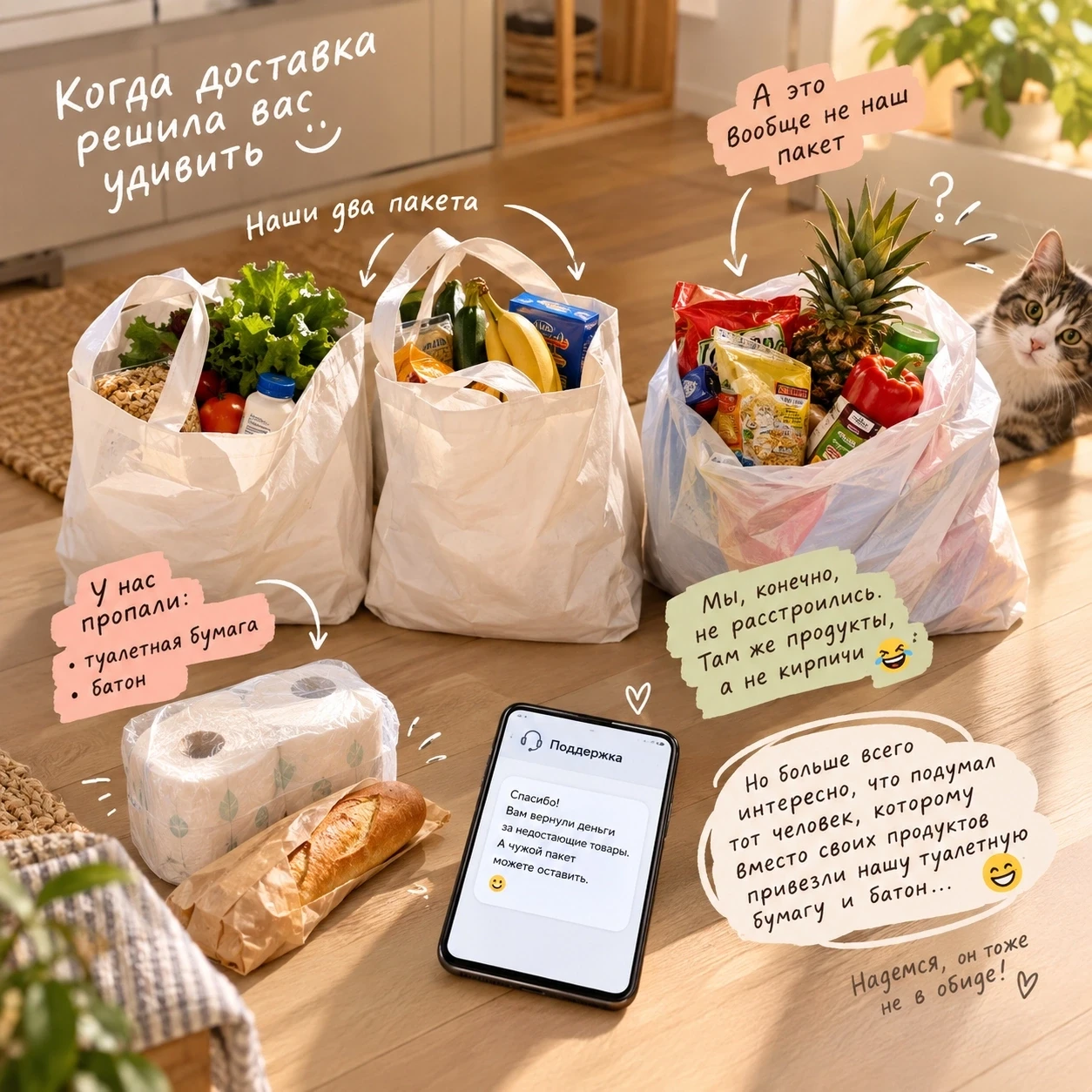 Вчера доставка решила немного нас удивить 😂