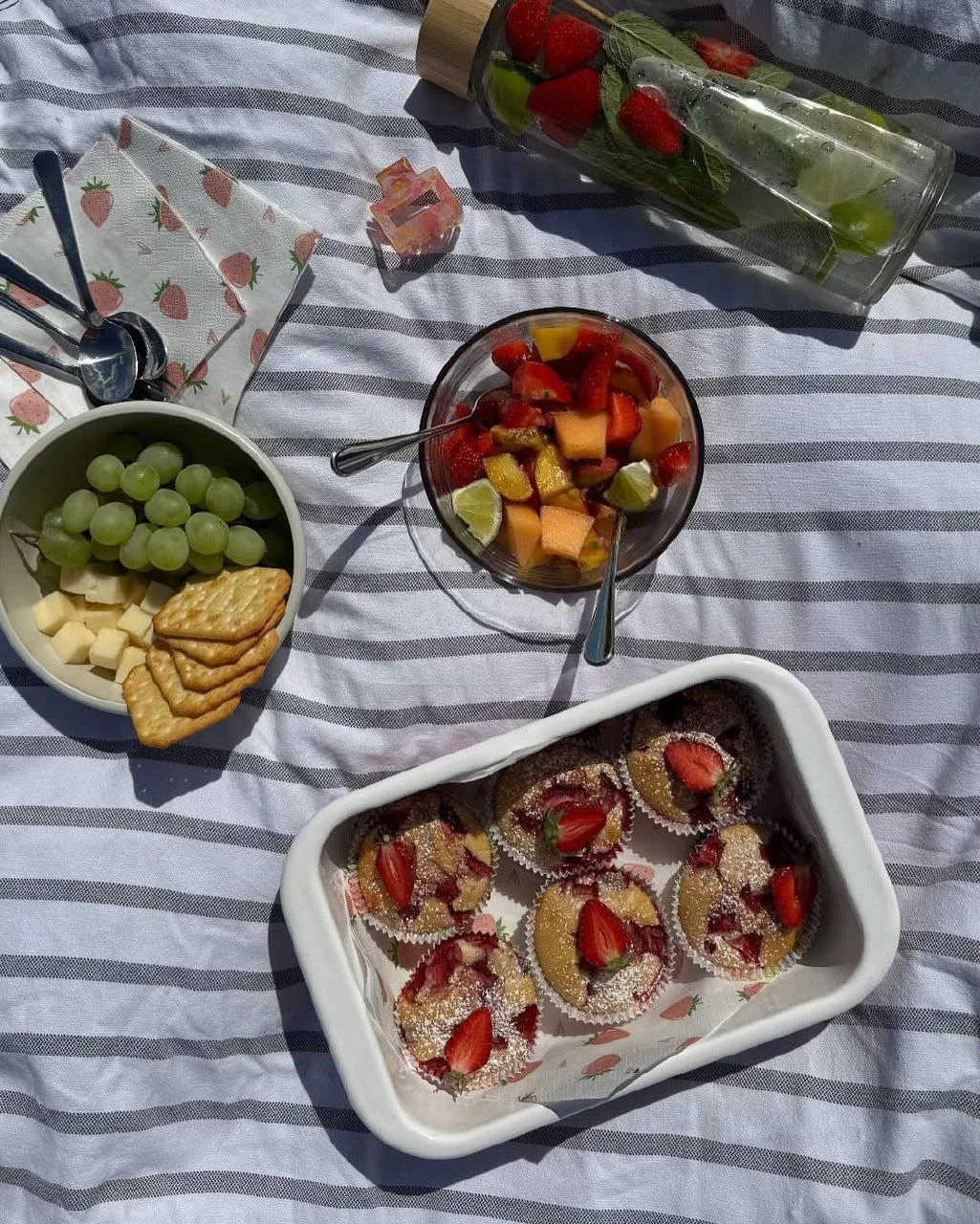 Клубничные кексы 🧁🍓