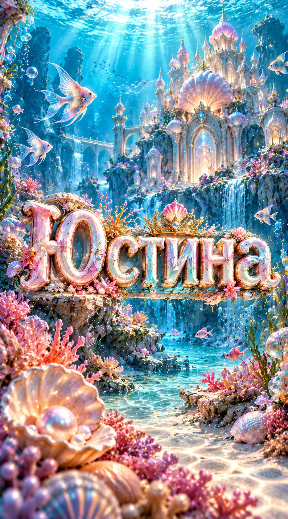 Обои на телефон с именем Юстина.