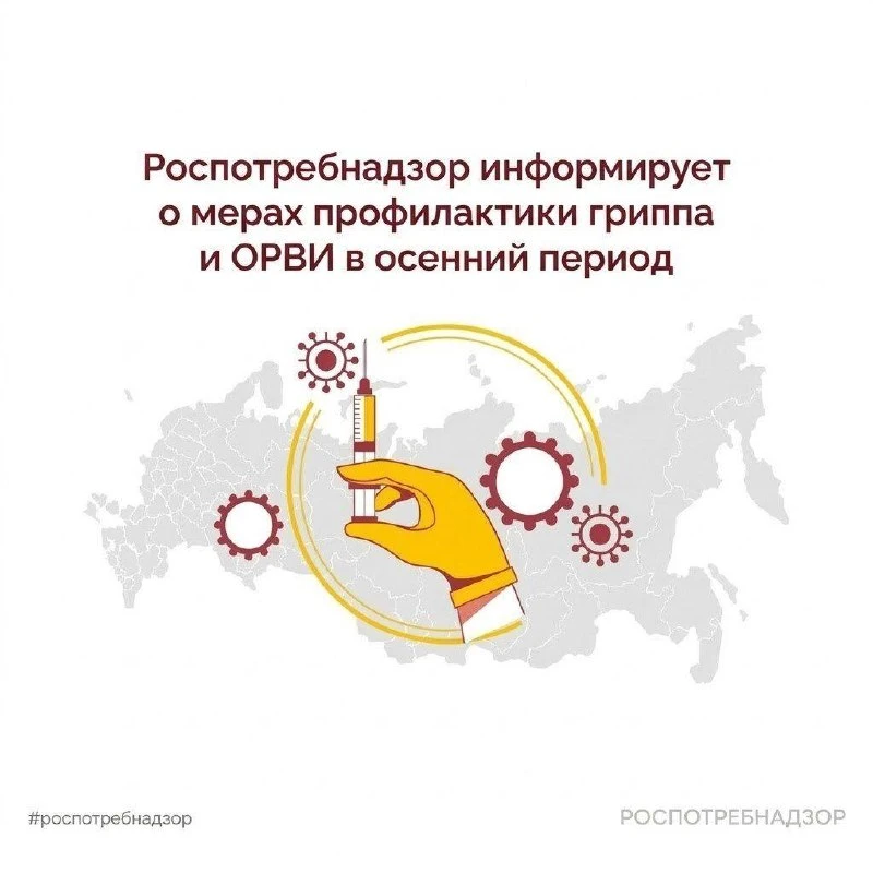Роспотребнадзор информирует о мерах профилактики гриппа и ОРВИ в осенний период