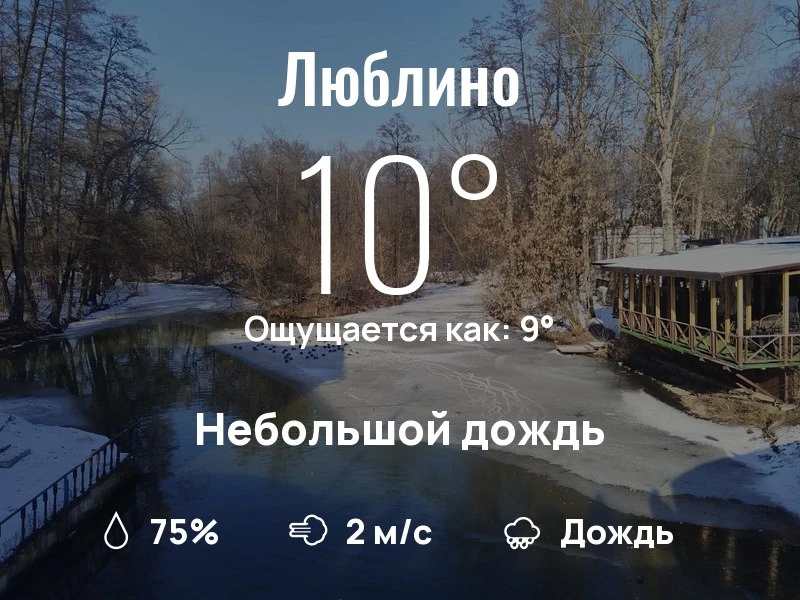 Что с погодой в Люблино?
