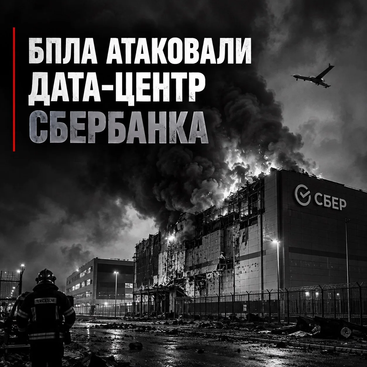 Дата-центр Сбербанка подвергся атаке БПЛА в Саратовской области.