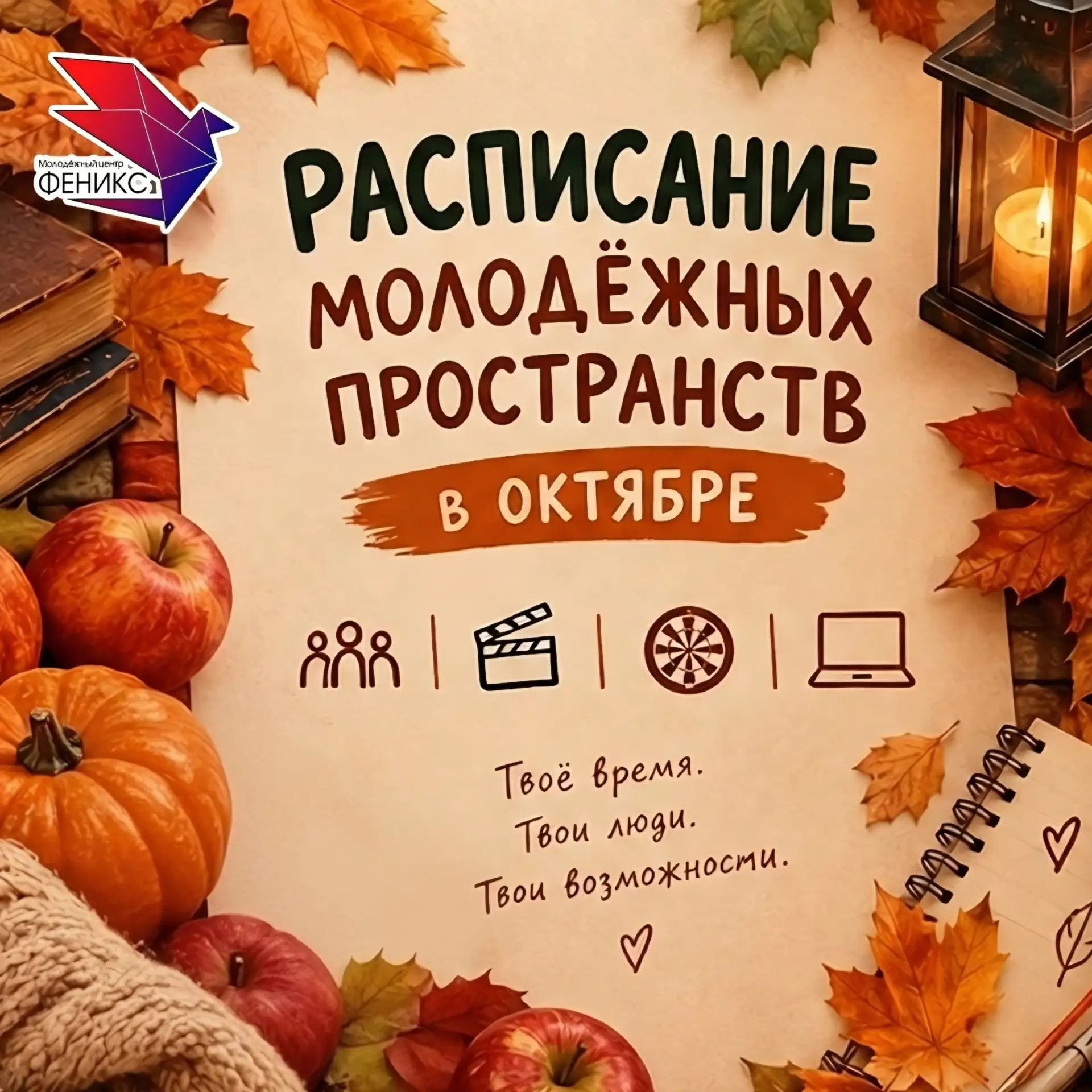 Друзья! Представляем вам расписание молодёжных пространств на октябрь от [club37471708|...